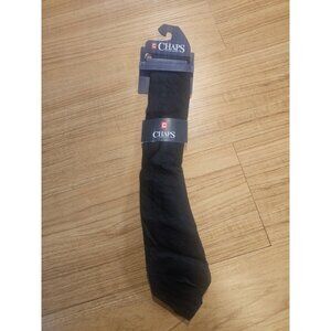 Chaps 100% Silk Neck Tie Solid Black Youth Kids Dressy